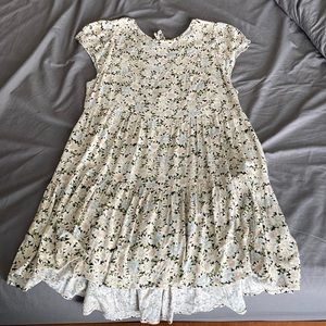 American Eagle Floral Tiered Babydoll Short Sleeve Dress